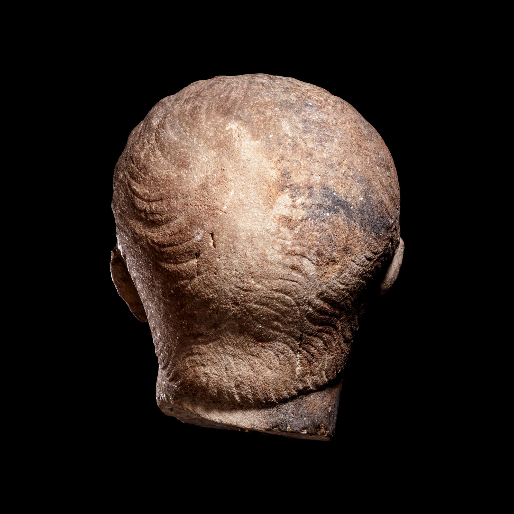 A Roman Marble Portrait Head of Emperor Trajan