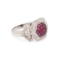 LEVIAN, DIAMOND AND RUBY RING
