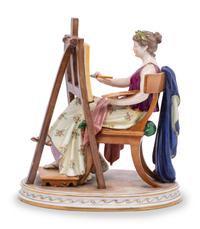 A Continental Porcelain Allegorical Figure