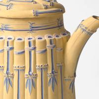 A Wedgwood Encaustic Decorated Caneware Chocolate Pot UK, circa 1800