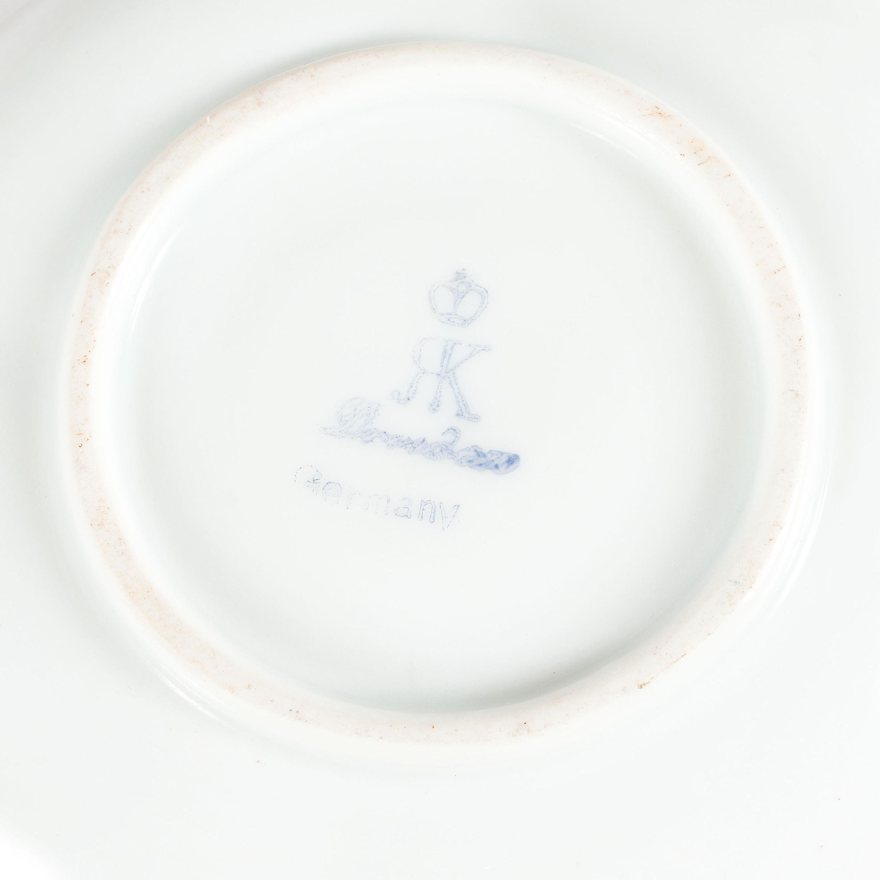 Continental Porcelain Luncheon Plates and Tea Service Including Meissen