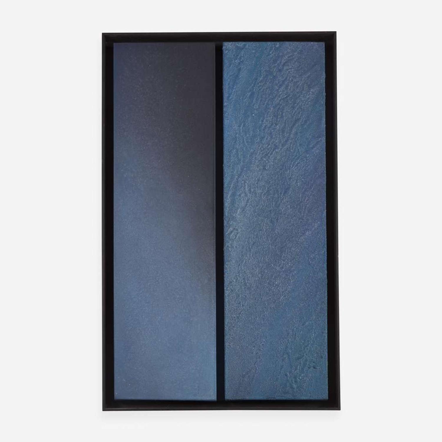 Elaine Kurtz (American, 1928-2003) Blue Diptych