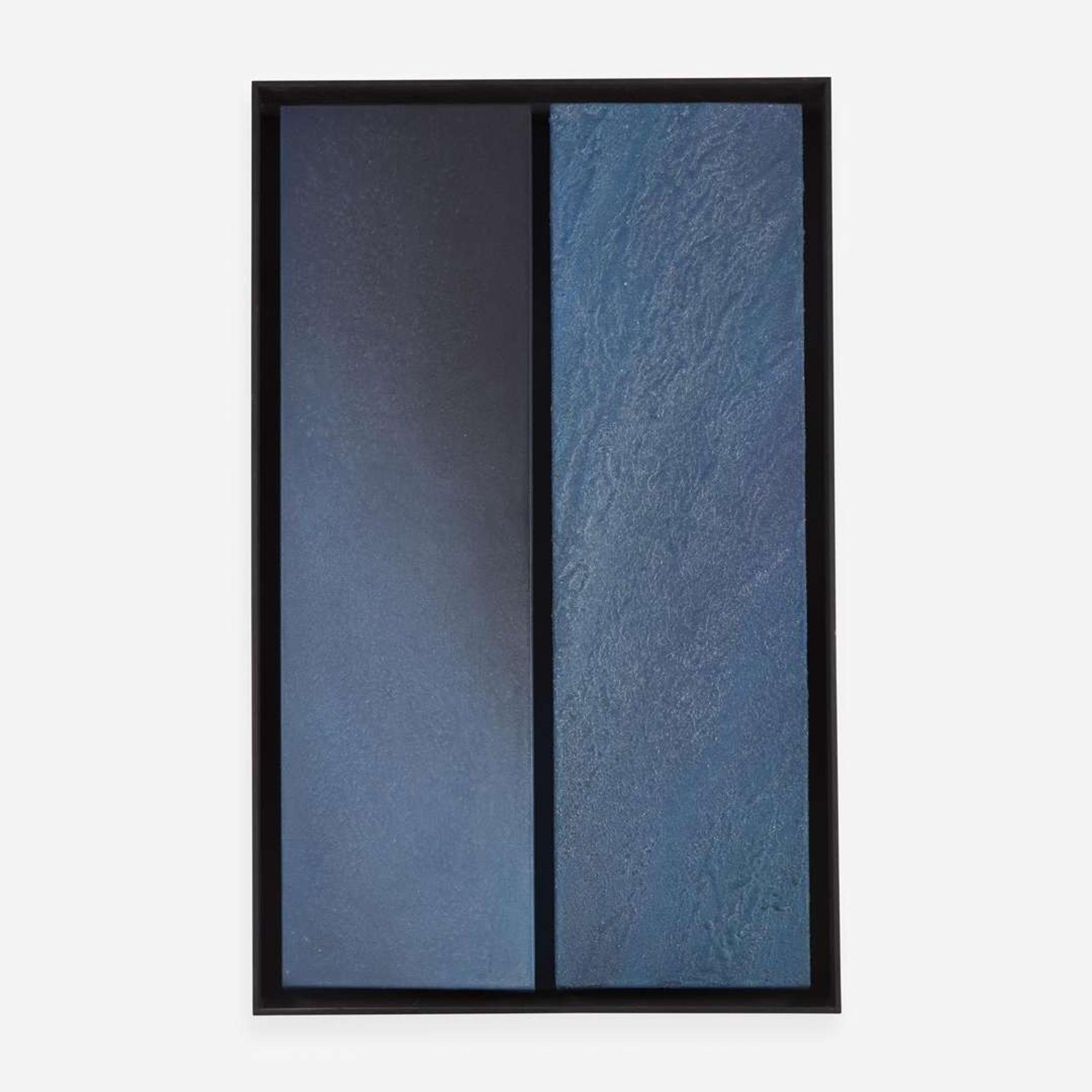 Elaine Kurtz (American, 1928-2003) Blue Diptych