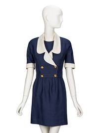 Chanel, Navy Linen Dress Suit