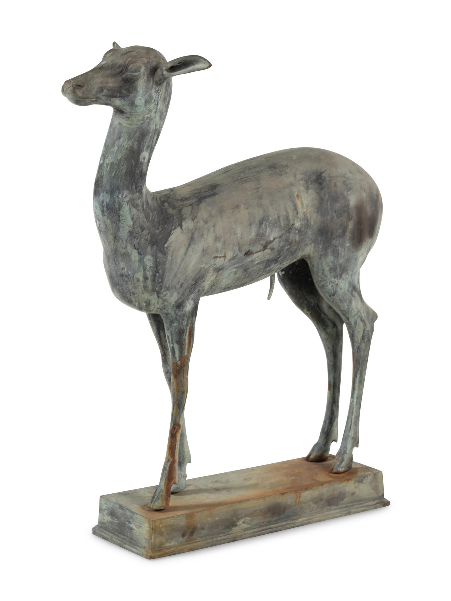 A Continental Bronze Model of a Deer