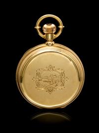 An 18 Karat Yellow Gold Hunter Case Pocket Watch, Frederic Nicoud,
