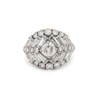 DIAMOND AND PLATINUM RING