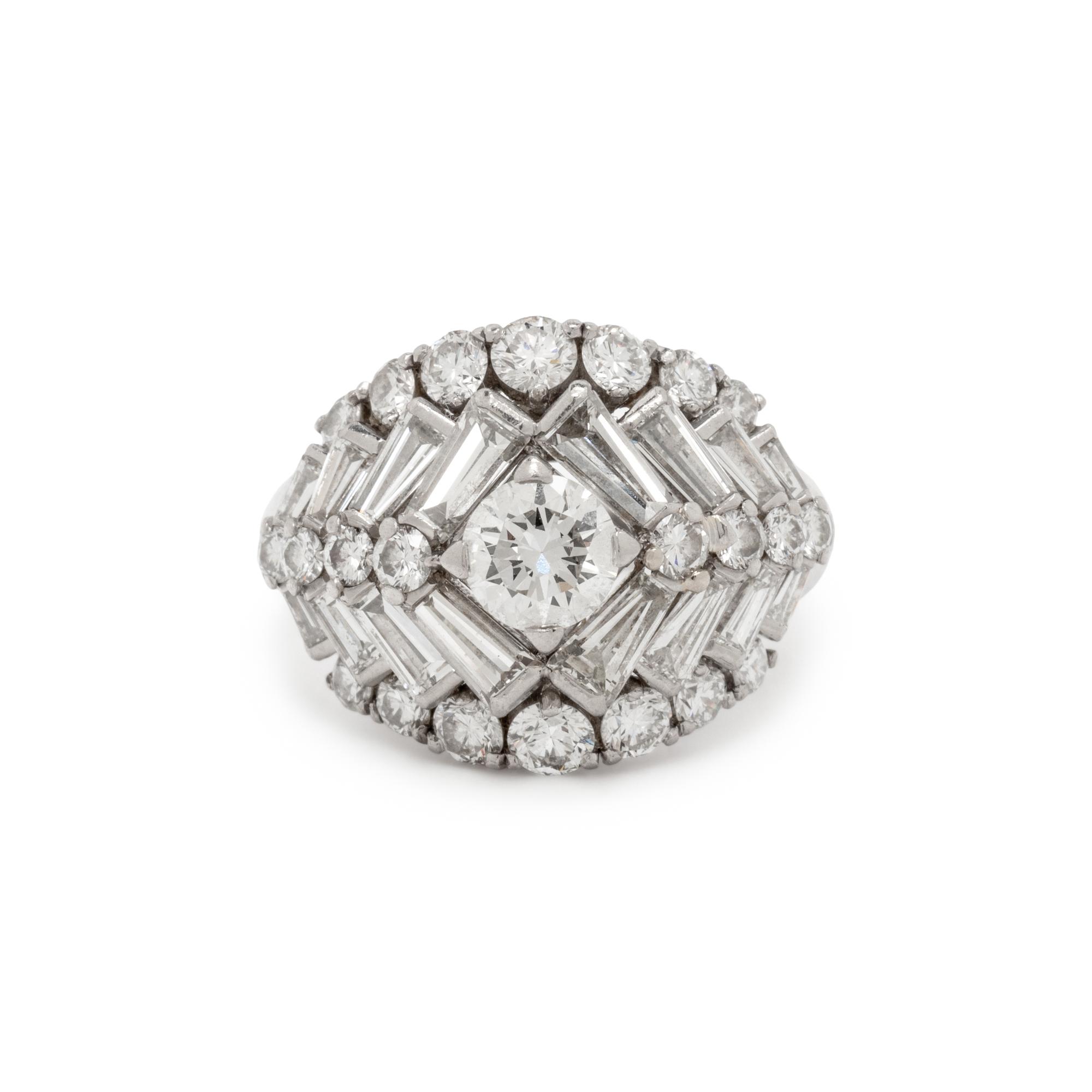 DIAMOND AND PLATINUM RING