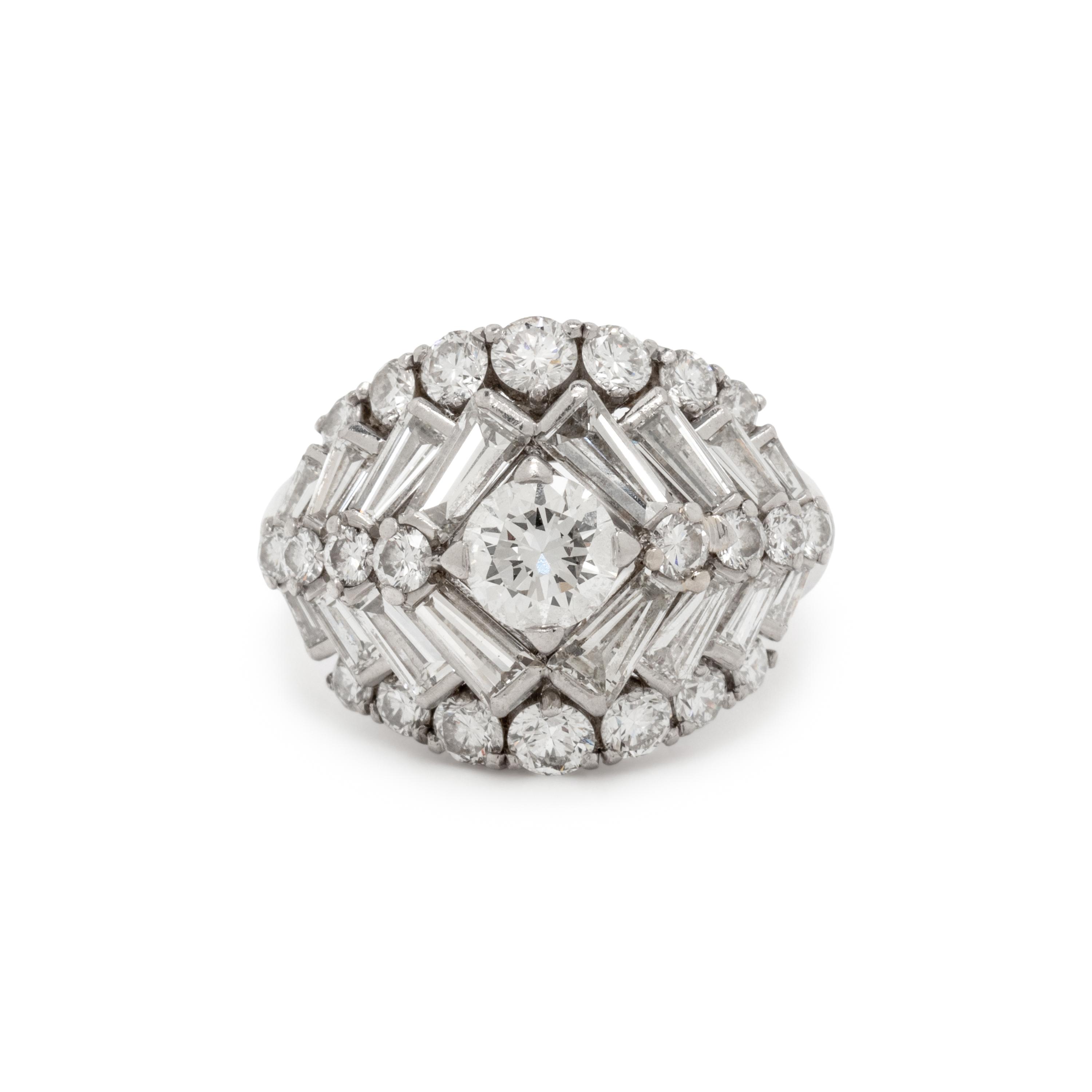 DIAMOND AND PLATINUM RING