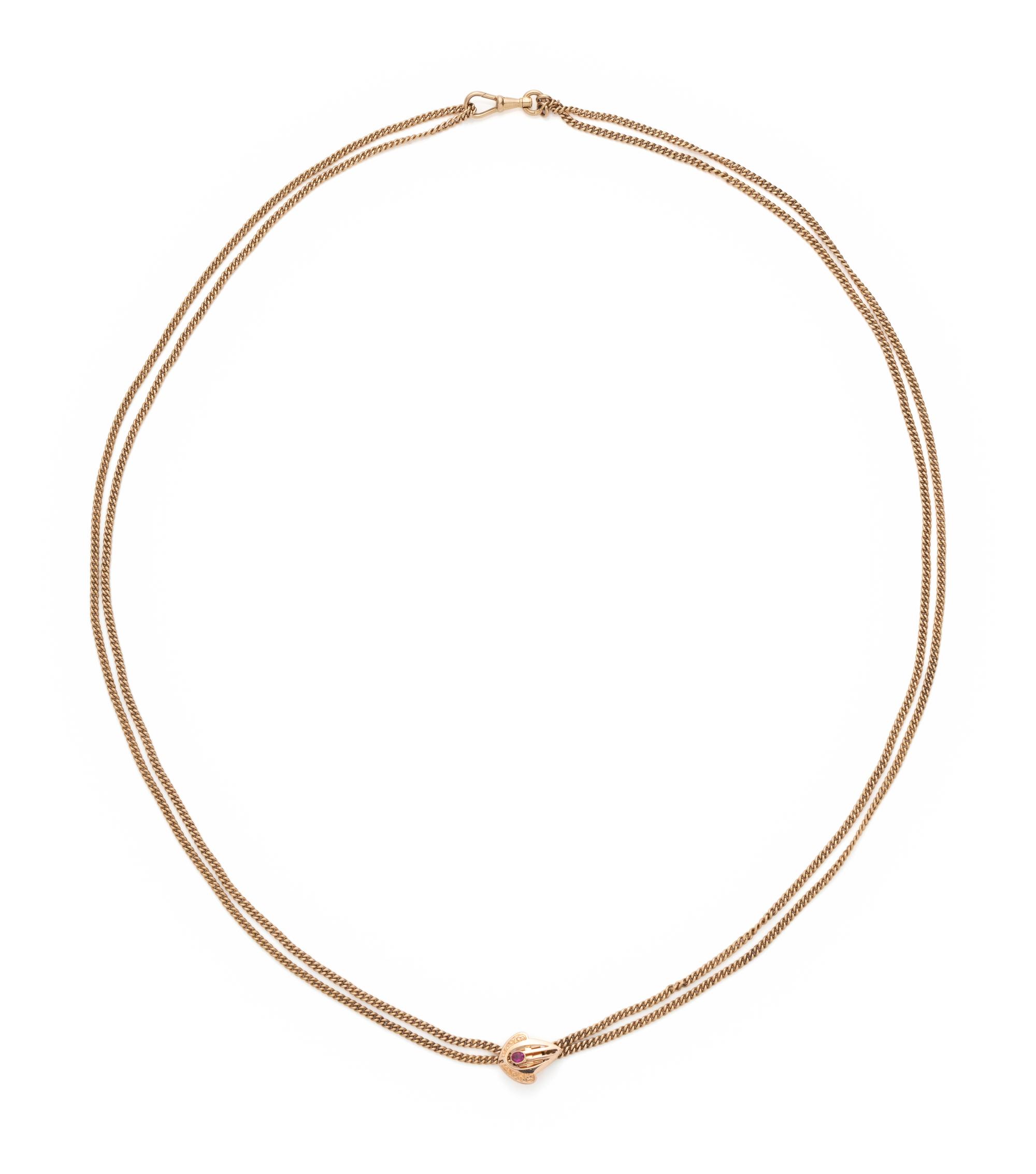 ROSE GOLD SLIDE PENDANT NECKLACE