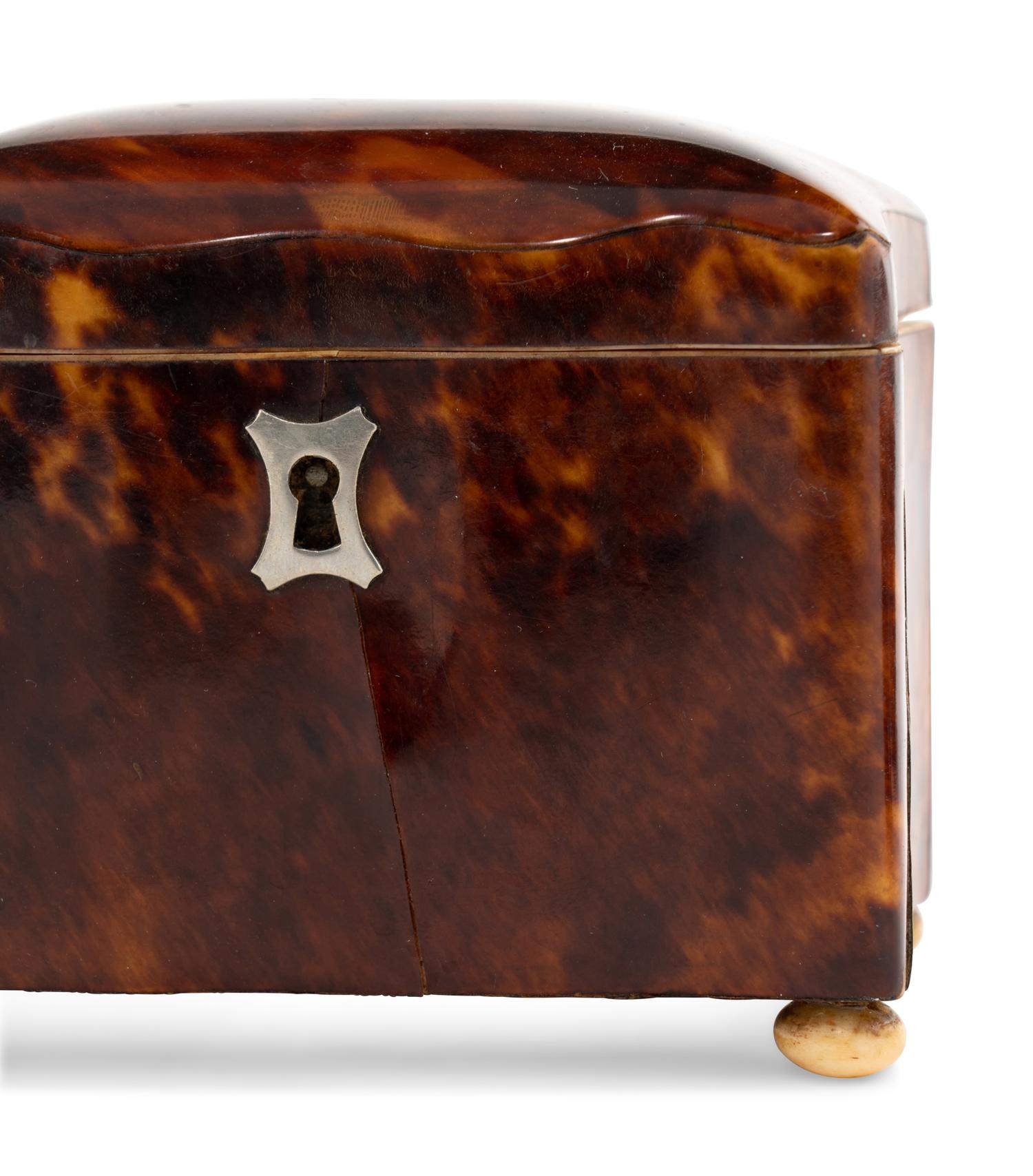 Three George III Tortoise Shell Boxes