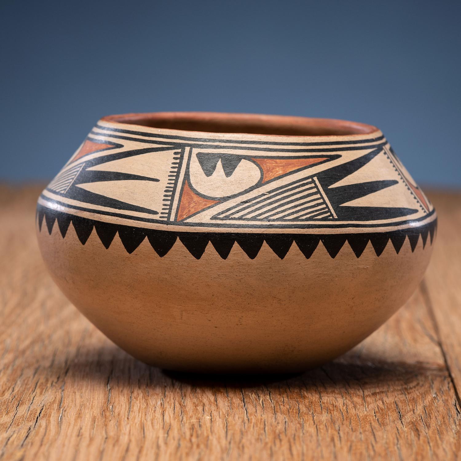 Maria Martinez (San Ildefonso, 1884-1980) Polychrome Pottery Bowl
