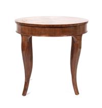 A Biedermeier Style Fruitwood Low Table Height 25 1/2 inches.