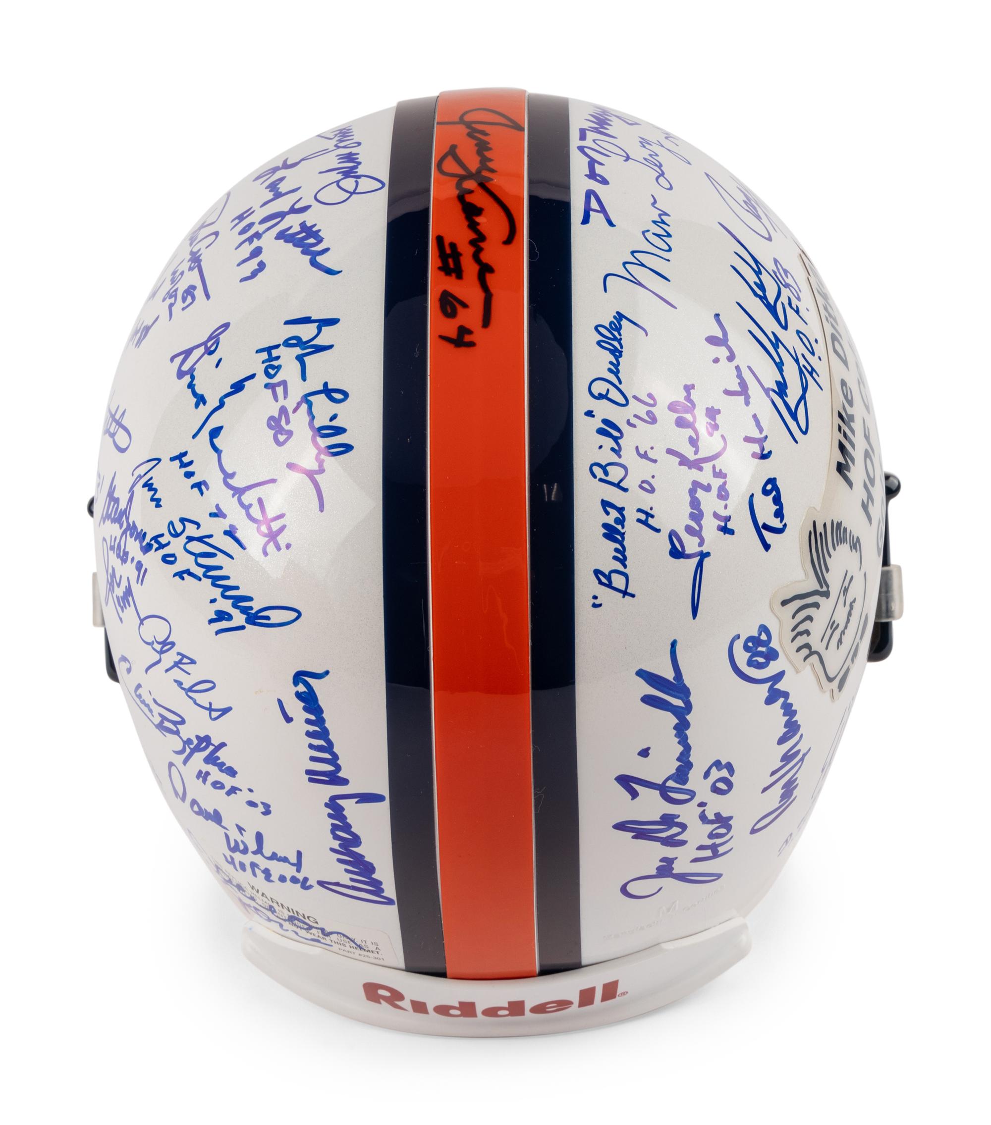 A Mike Ditka HOF Celebrity Golf Classic Multi Signed Autograph Football Helmet from The Collection of Mike Ditka