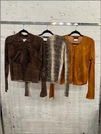 Five John Galliano Knit Pieces: Two Twin Sets and One Top, 2000s
