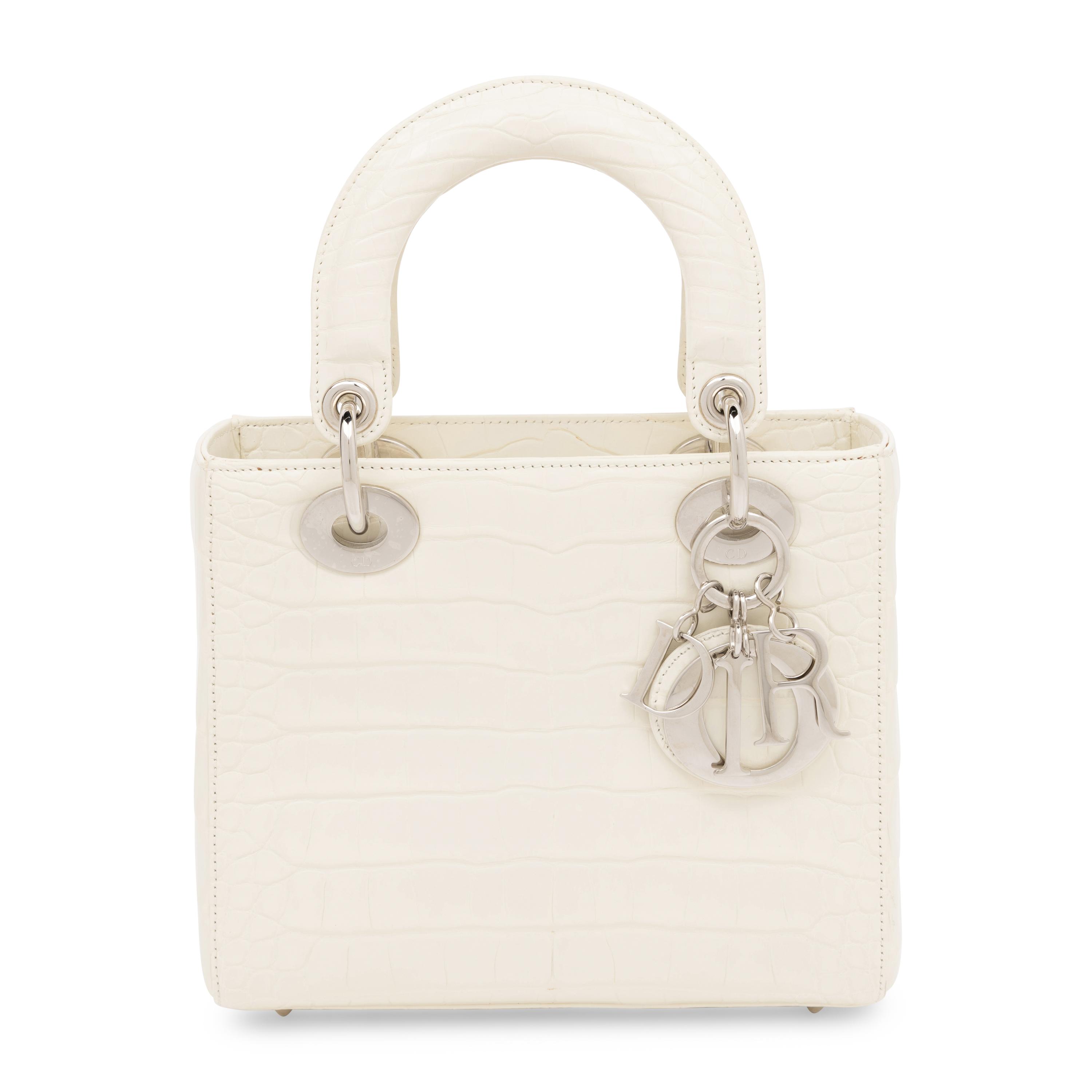 Christian Dior, Small Lady Dior in Off-White Alligator