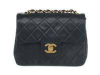 Chanel Mini Classic Flap Bag in Navy Lambskin