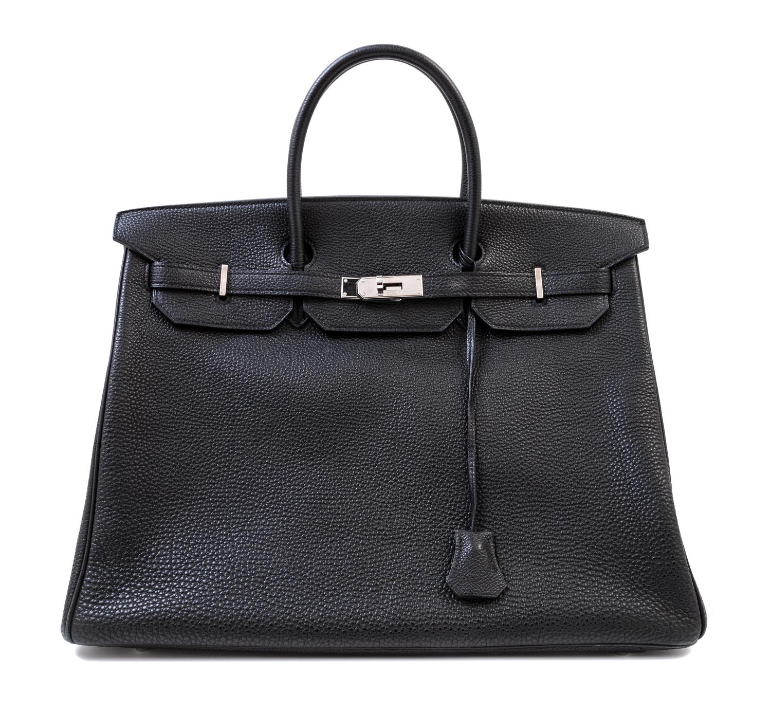 An Hermès Black Togo 40cm Birkin Bag, 16" x 11.25" x 8"; Handle drop: 5.5".