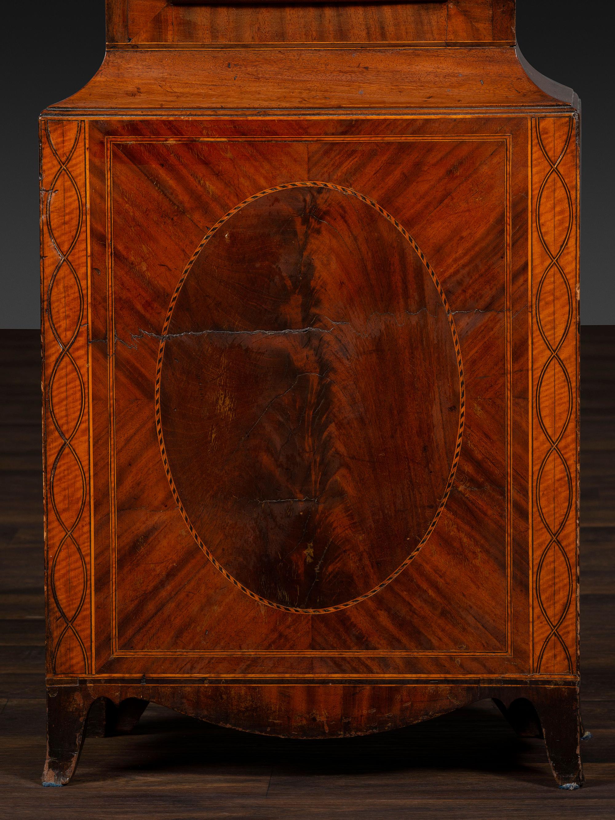 A Federal Inlaid Mahogany Tall Case Clock