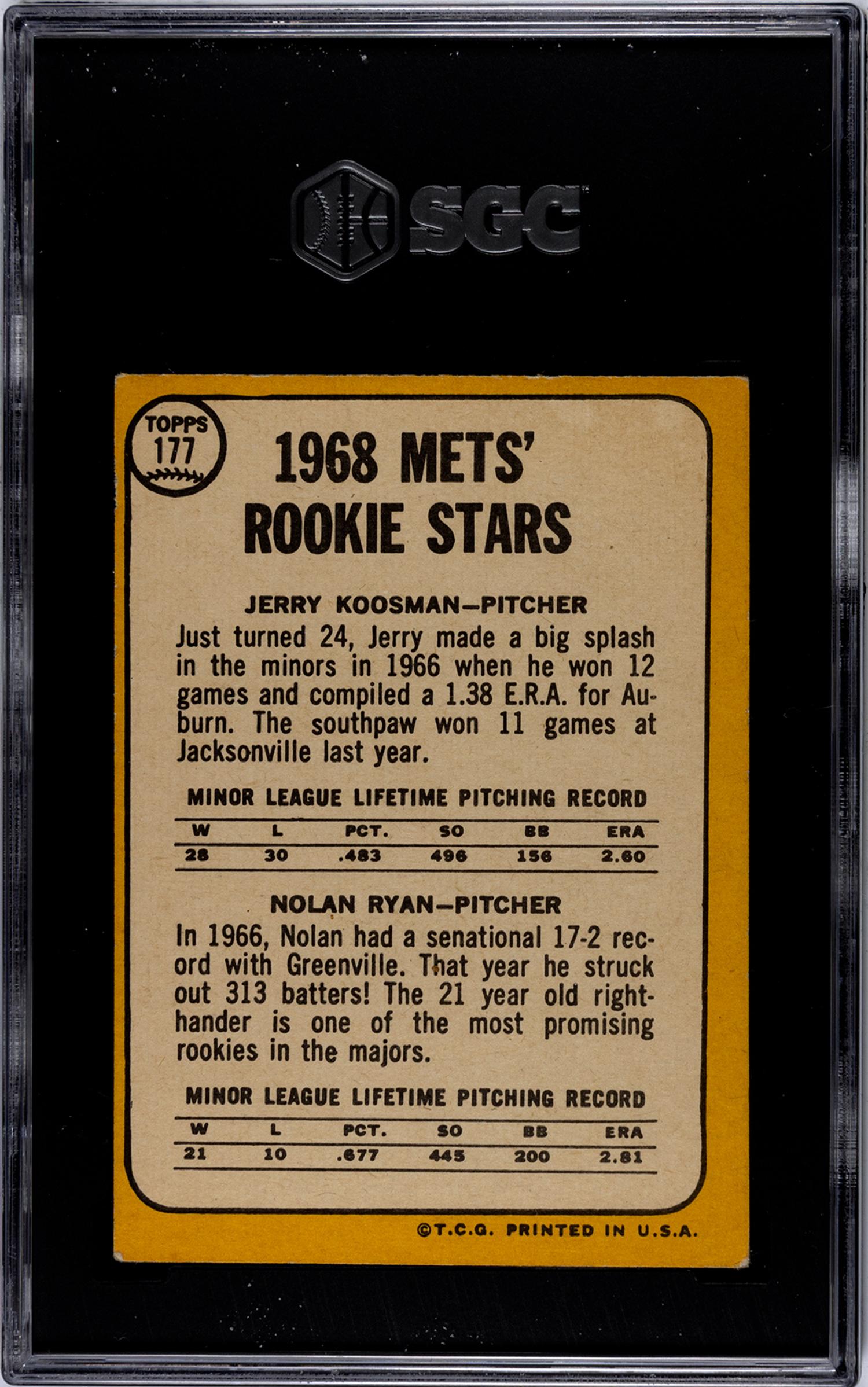 A Complete Set of 1968 Topps Baseball Cards Including SGC Graded Key Cards (598/598),