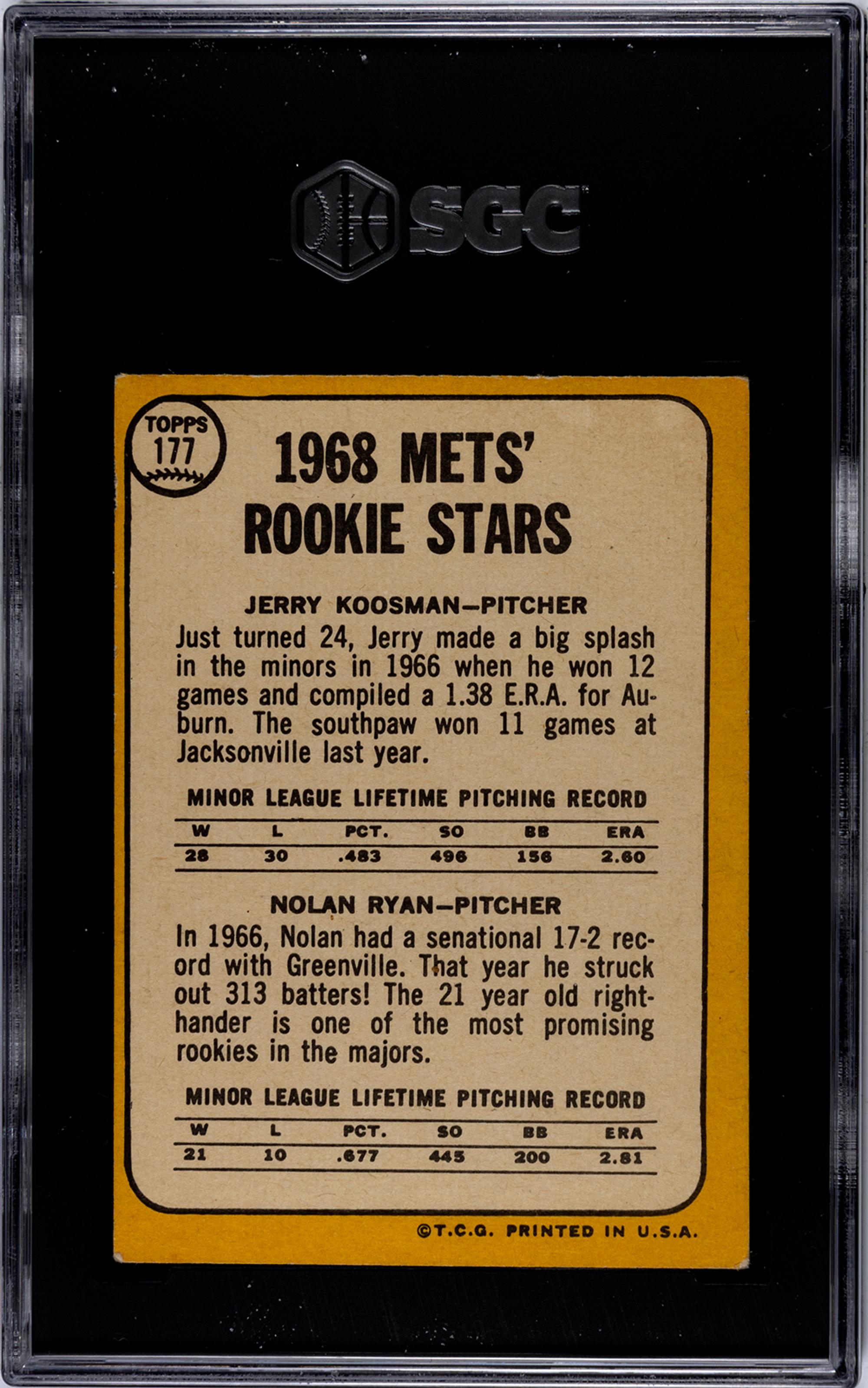 A Complete Set of 1968 Topps Baseball Cards Including SGC Graded Key Cards (598/598),