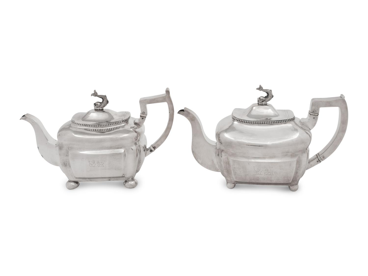 Two Irish George III Silver Teapots