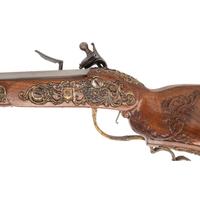 Contemporary Flintlock Jaeger Rifle in the Style of Jonas Schertiger The Younger