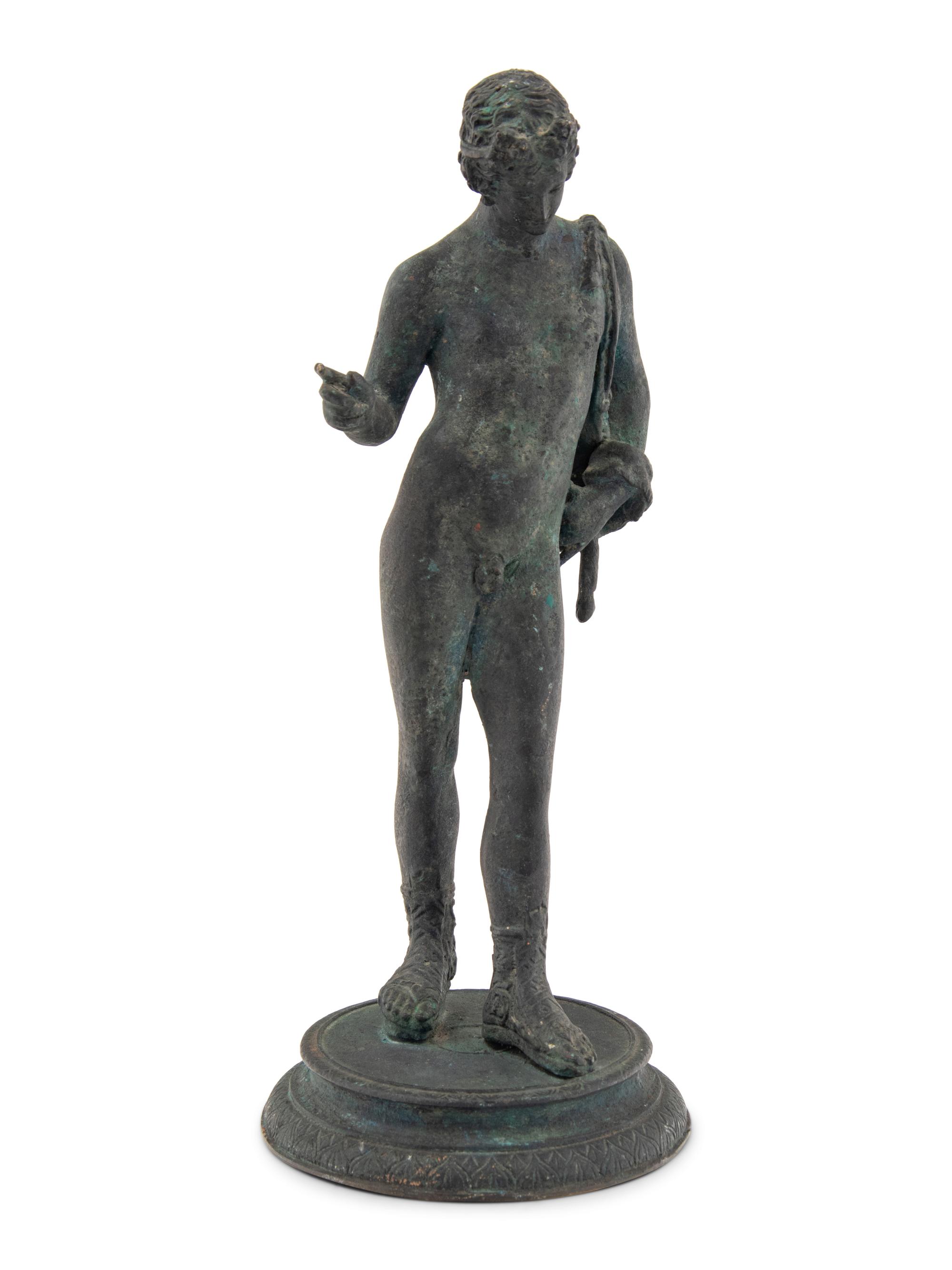 A Grand Tour Bronze Figure of Narcissus