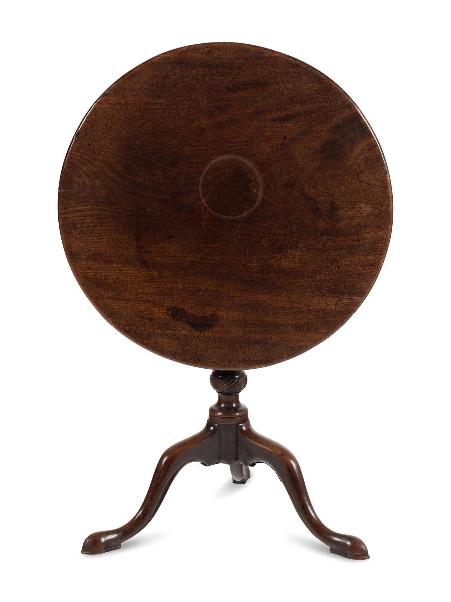 An English Mahogany Tilt-Top Tea Table
