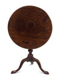 An English Mahogany Tilt-Top Tea Table
