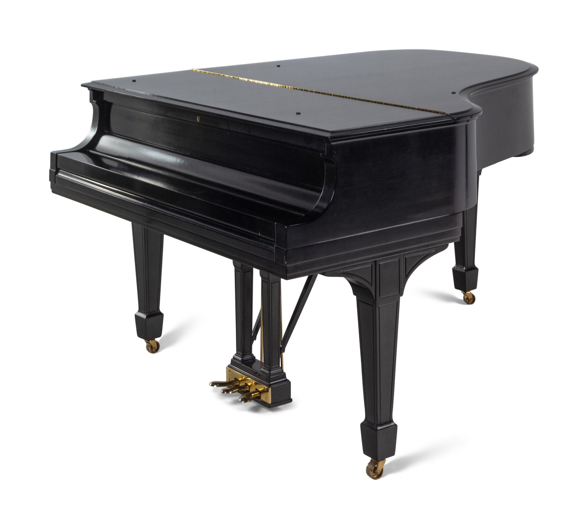 A Steinway and Sons Model L Ebonized Grand Piano