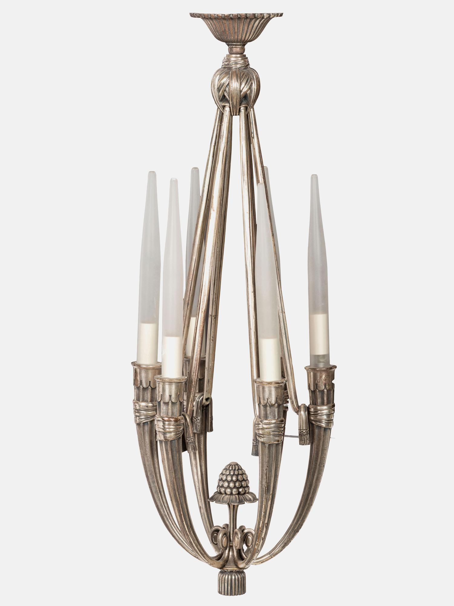 Six-Arm Chandelier, c. 1925