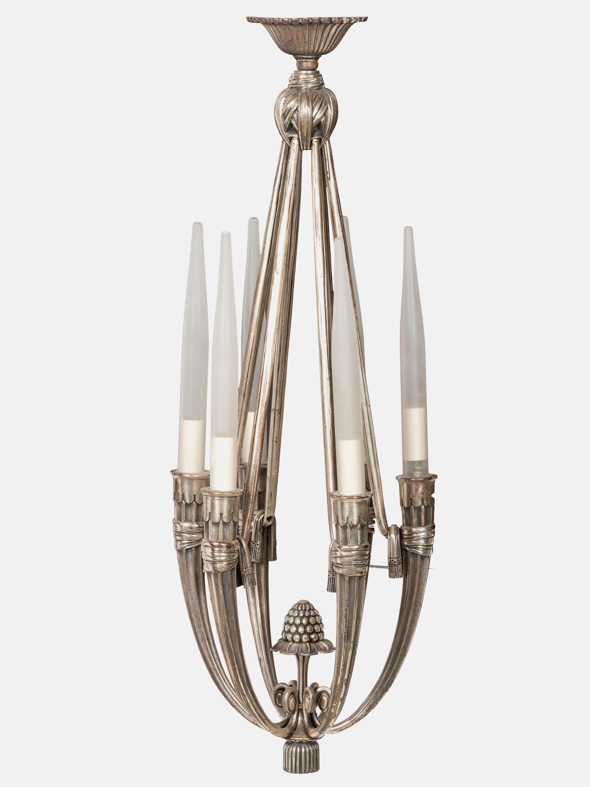 Six-Arm Chandelier, c. 1925
