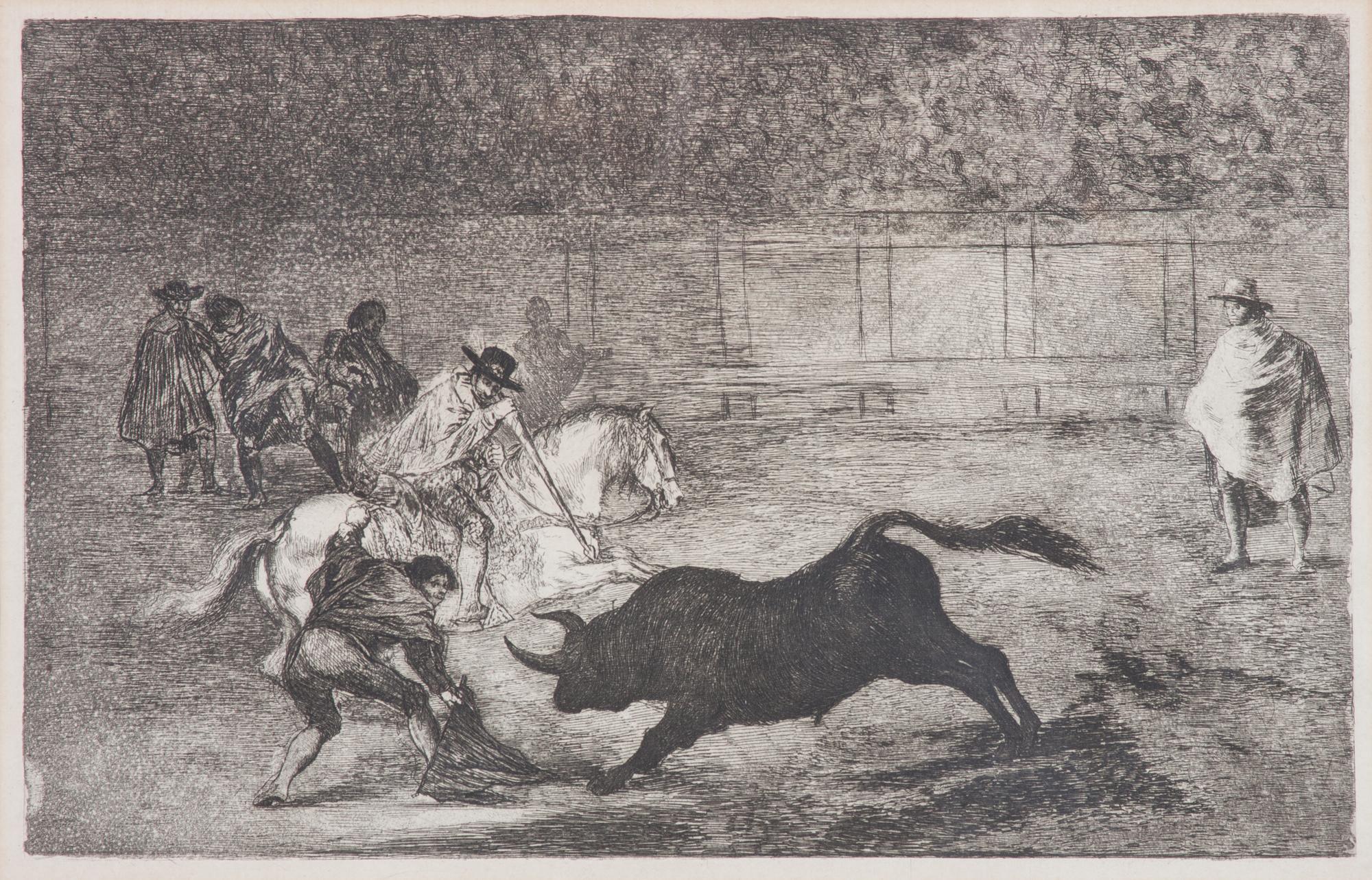 Francisco de Goya, (Spanish, 1746-1828), Bull with Fighter on Horseback