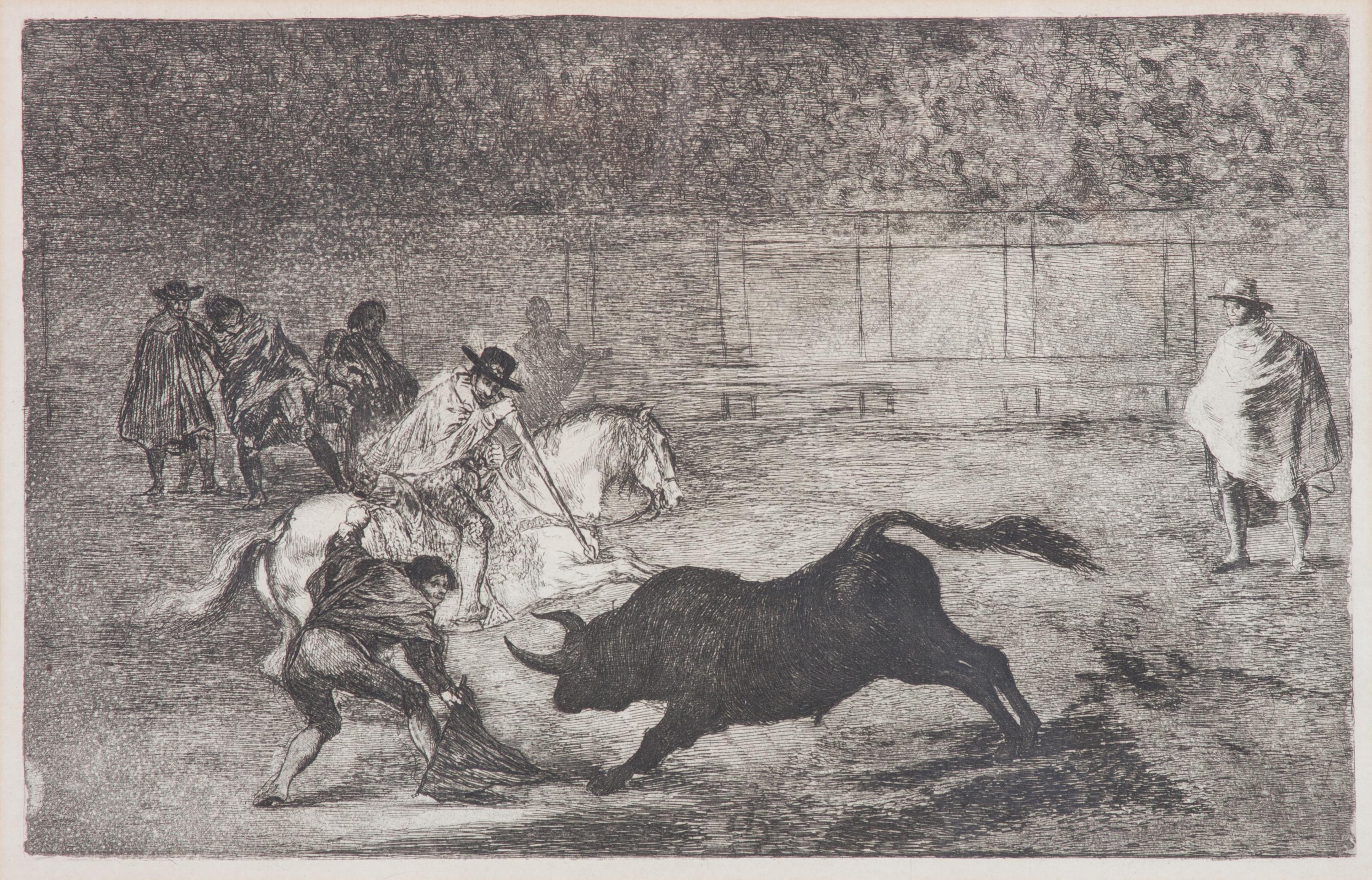 Francisco de Goya, (Spanish, 1746-1828), Bull with Fighter on Horseback