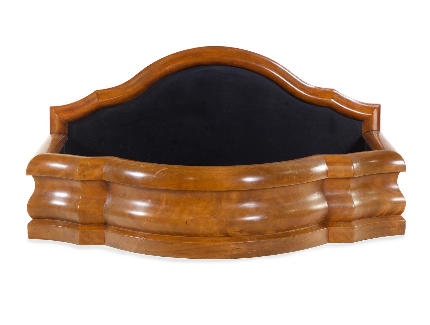 A Large German Molded Walnut Jardinière