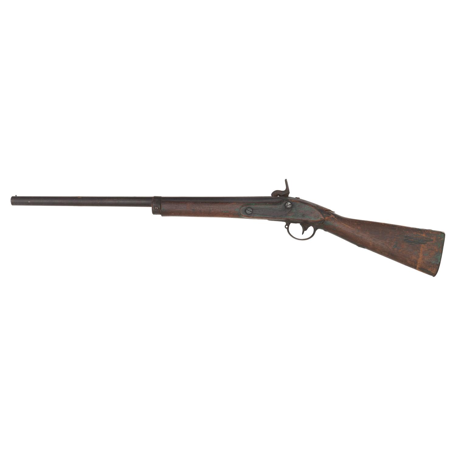 Native Used and Period Shortened US Model 1822 (1816 Type II) Musket by Harpers Ferry