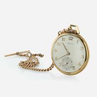An 18K Yellow Gold Hamilton Pocket Watch