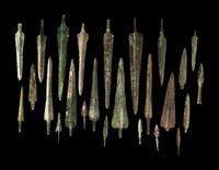 A Group of 25 Luristan Bronze Spearheads and Arrowheads