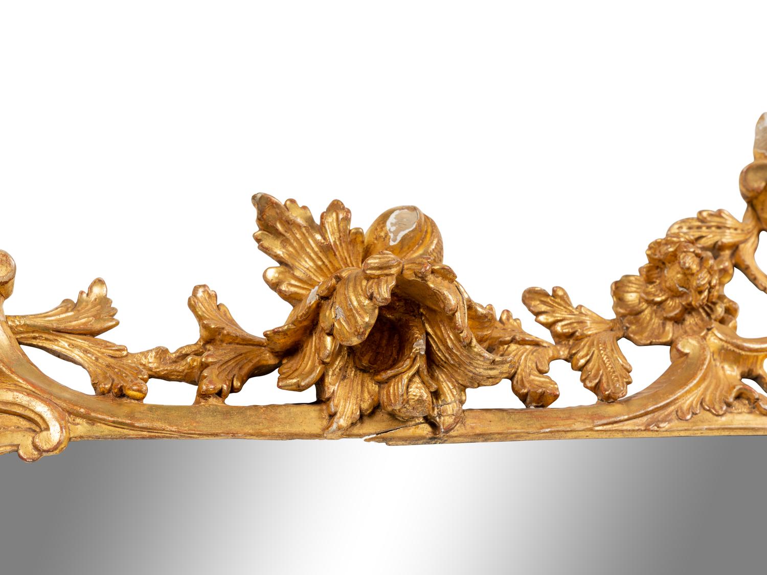 A George II Giltwood Overmantel Mirror