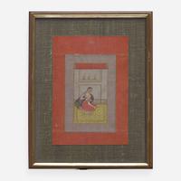 Three Indian Miniatures Depicting Women, 18th/19th Century 印度細密画三幅
