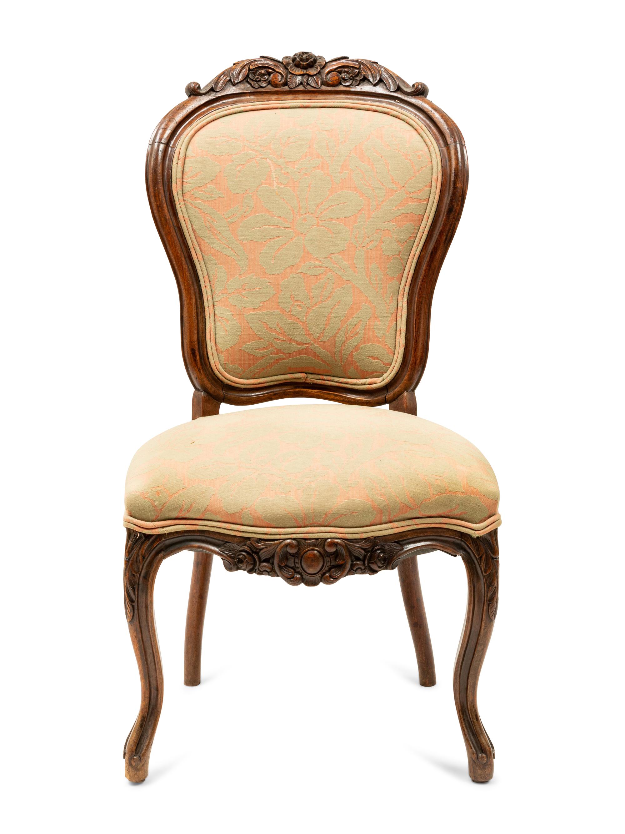 Two Rococo Revival Side Chairs