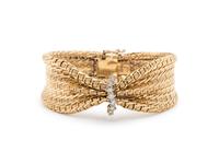 YELLOW GOLD AND DIAMOND BRACELET
