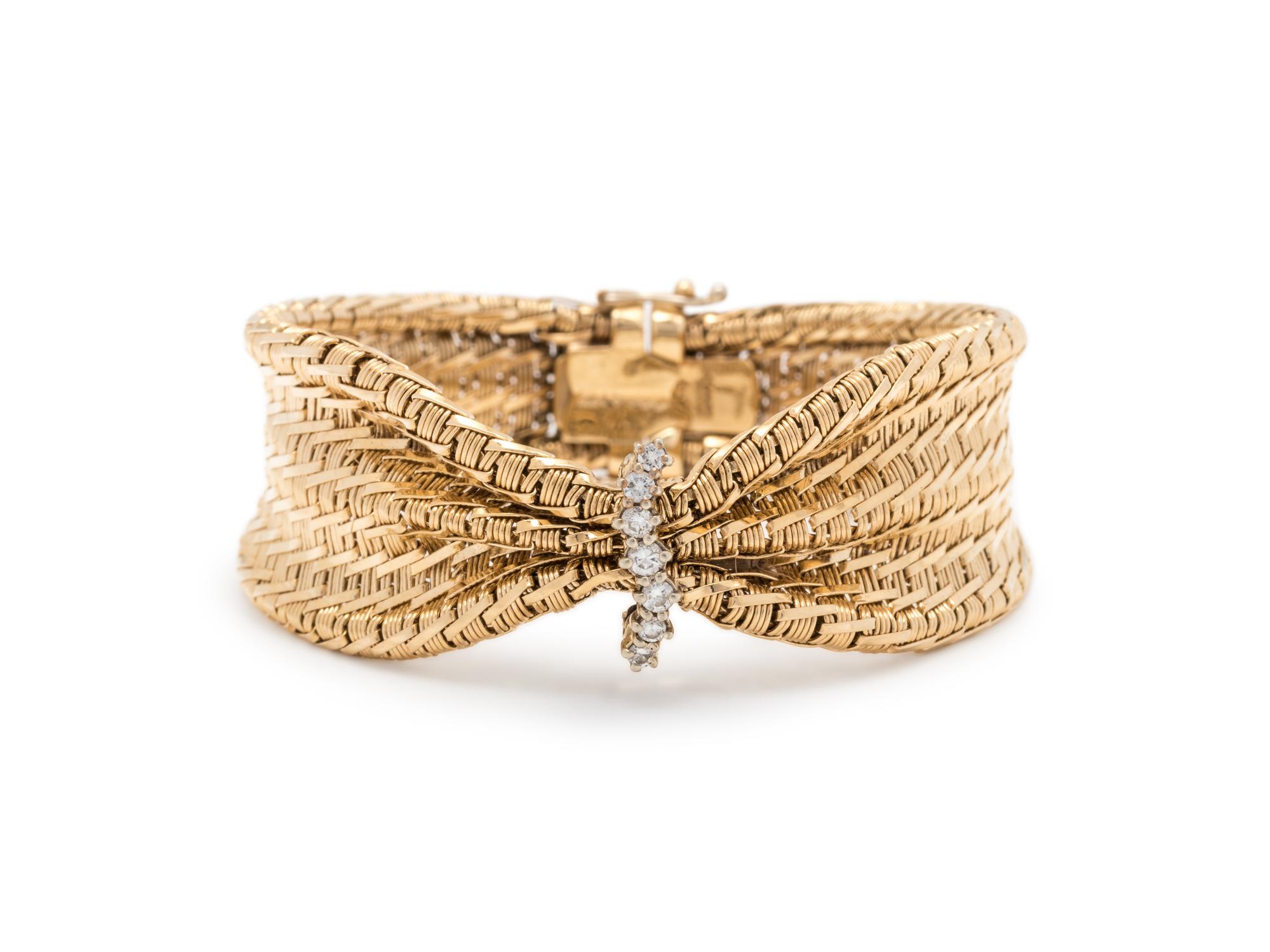 YELLOW GOLD AND DIAMOND BRACELET