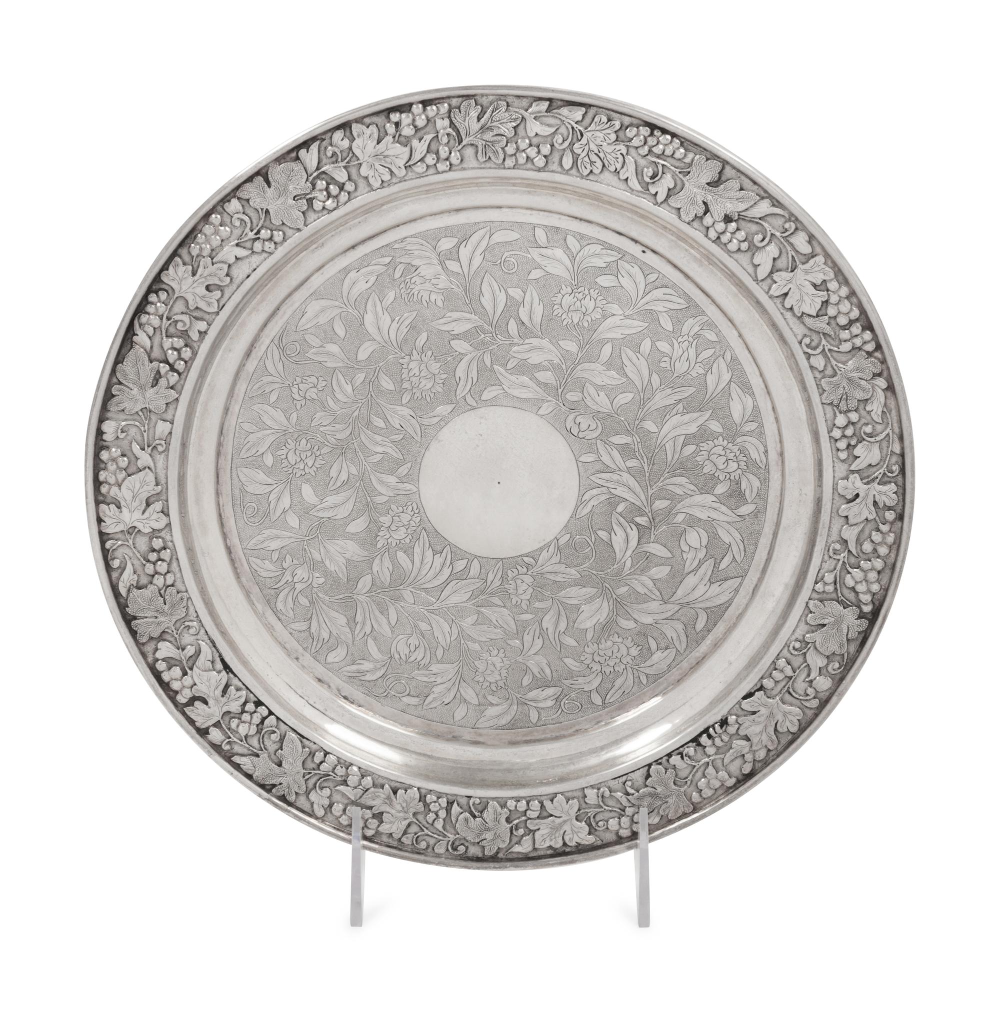 A Chinese Export Silver Salver