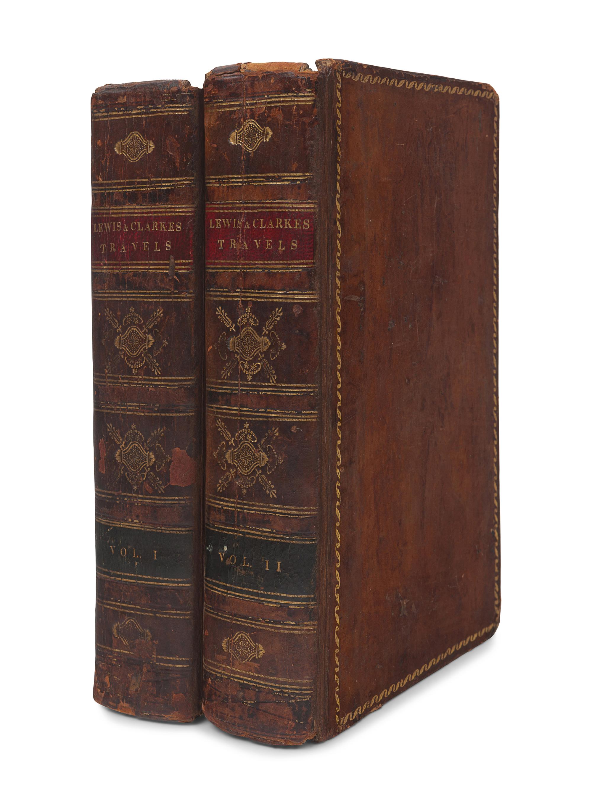 LEWIS, Meriwether (1774-1809) and CLARK, William (1770-1838). History of the Expedition under the Command of Captains Lewis and Clarke, to the Sources of the Missouri, thence across the Rocky Mountains and down the River Columbia to the Pacific Ocean. Performed during the years 1804-5-6 . Philadelphia and Dublin: Bradford and Inskeep, J. Christie, 1817.