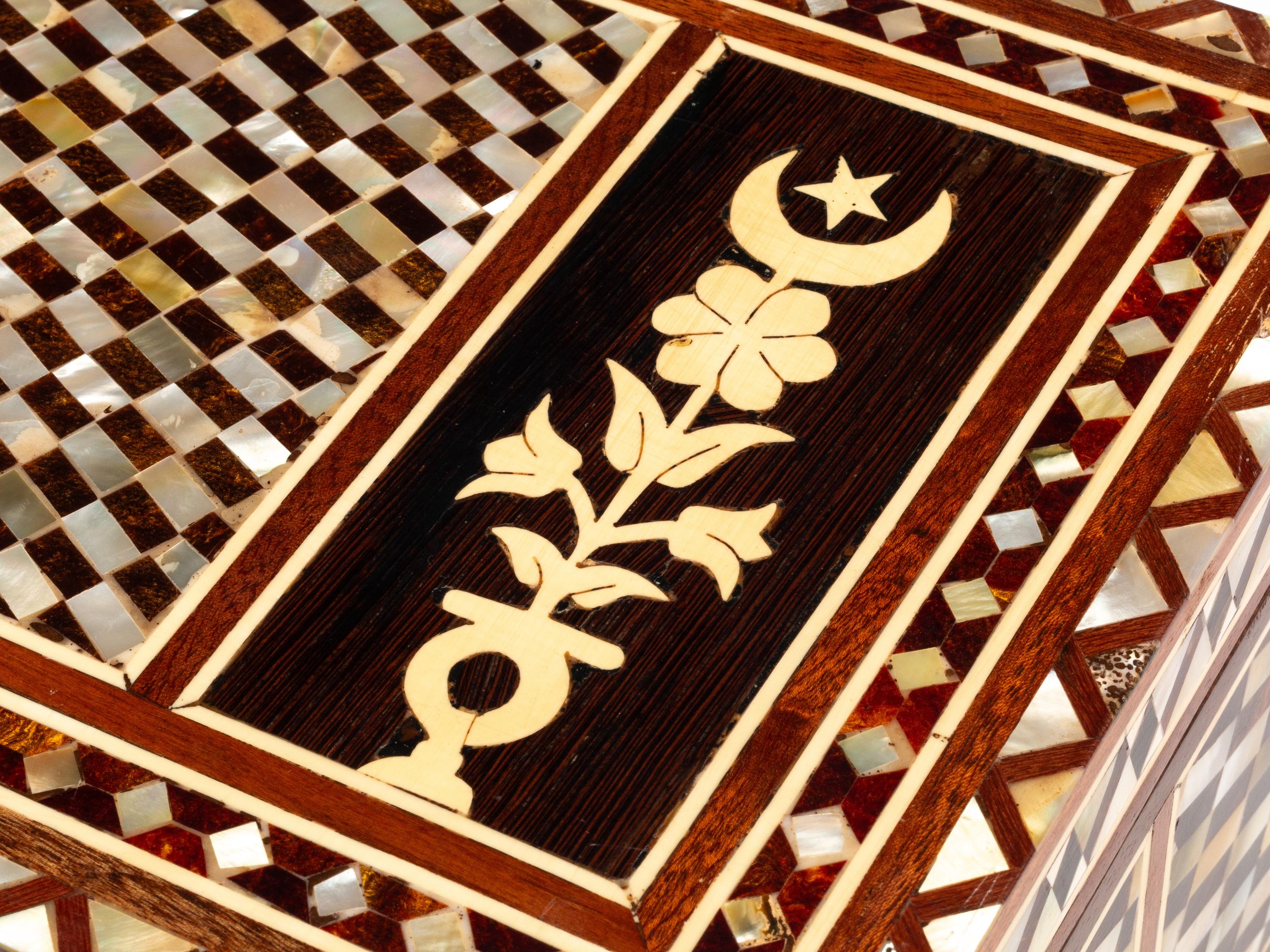 A Levantine Mother-of-Pearl Inlaid Table Casket