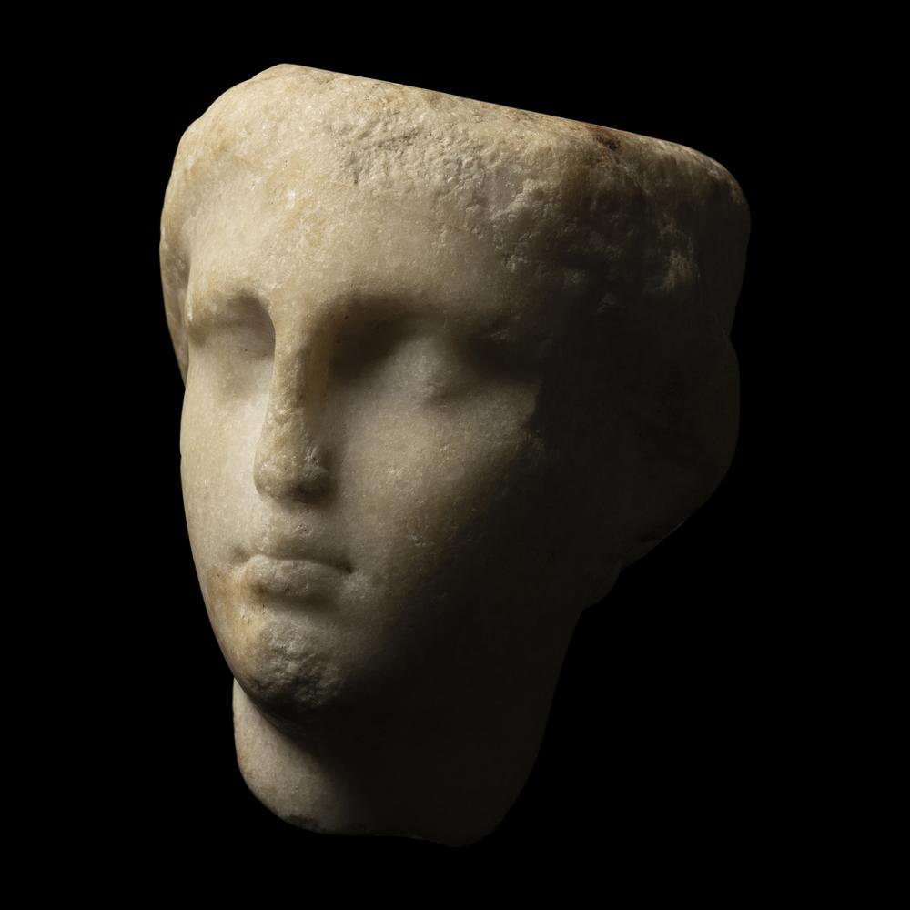 A Roman Marble Head of a Woman