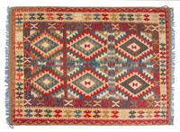 A Kilim Wool Rug 5 feet x 6 feet 6 inches.