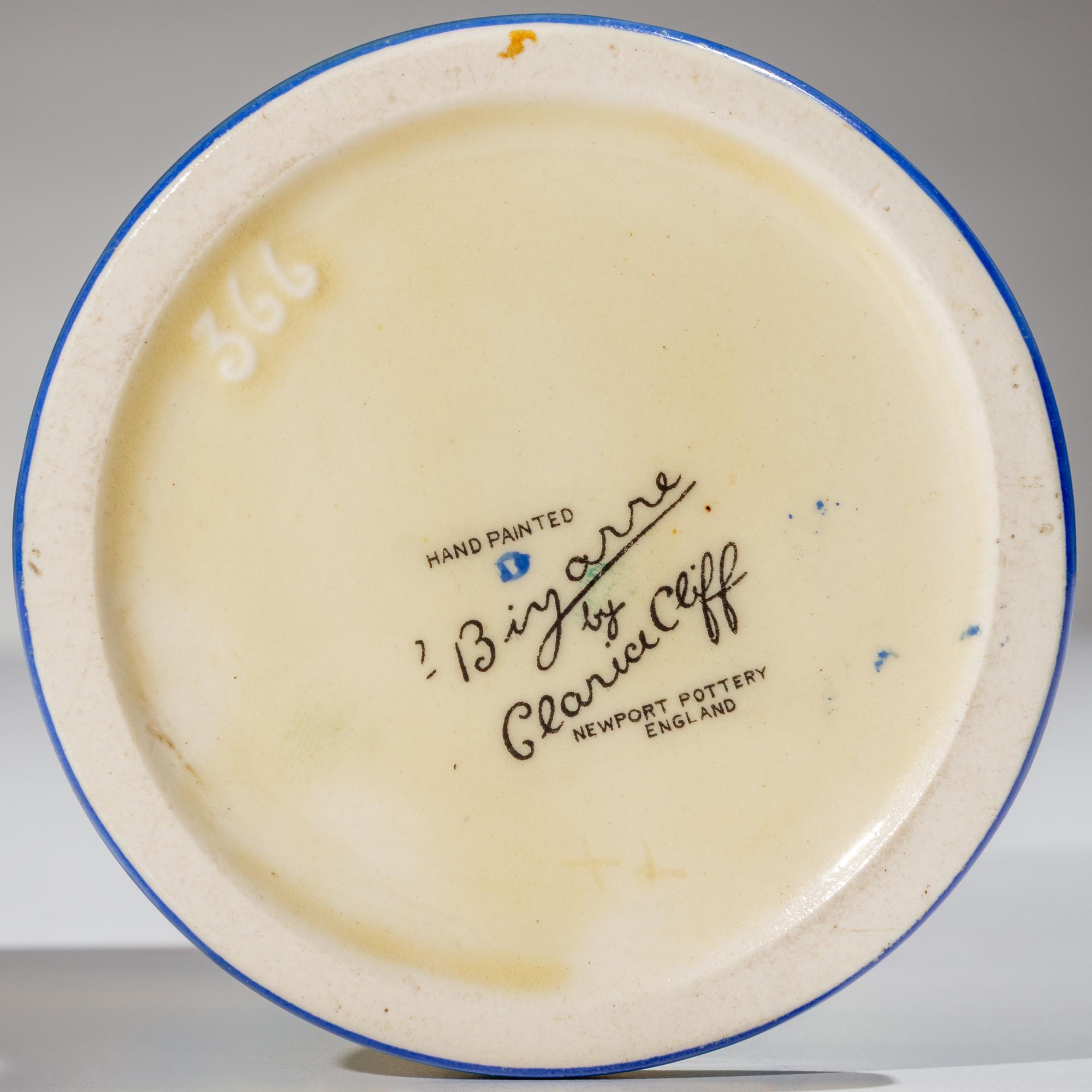 Clarice Cliff (English, 1899–1972) — Rudyard pattern, 8 pieces